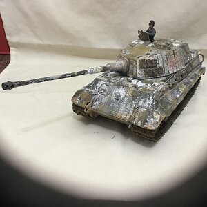 Large ‘Forces Of Valour’ King Tiger. Weathered in an almost disappeared winter camo.Soon to be put into a diorama I hope.